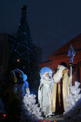 В центре Ставрополя  установили новогоднюю ёлку
