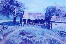 «Сельский дворик», картины