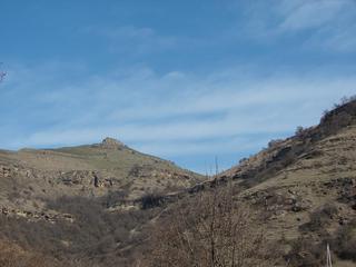 Вид на Кубранский Шпиль из долины Кубранки, Кубрань, горы, КЧР