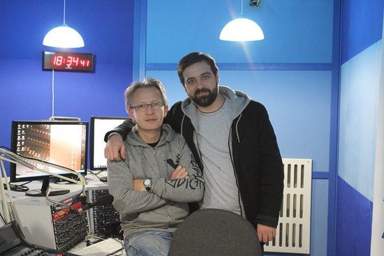 Амир Рашидов вместе со звукорежиссером Павлом Кудрявцевым