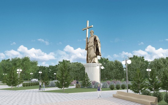 Памятник князю Владимиру на площади исторического парка
