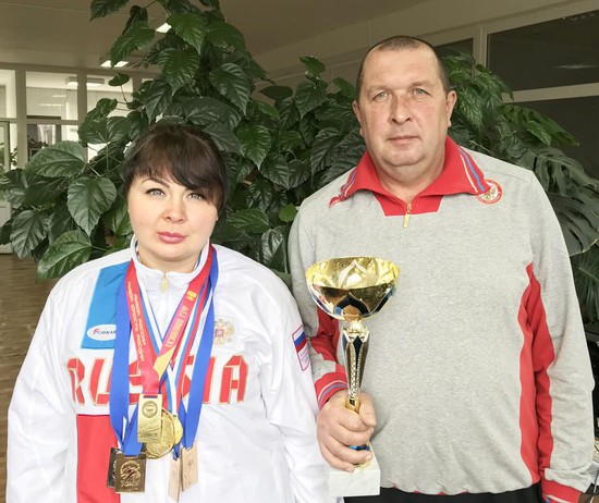 Наталья Тагиева и Виктор Веселов после победы на розыгрыше Кубка России.
