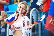 Самый красивый талисман  сборной России Наталья Немчинова.