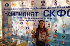 Чемпионка СКФО Ульяна  Токмакова после награждения.