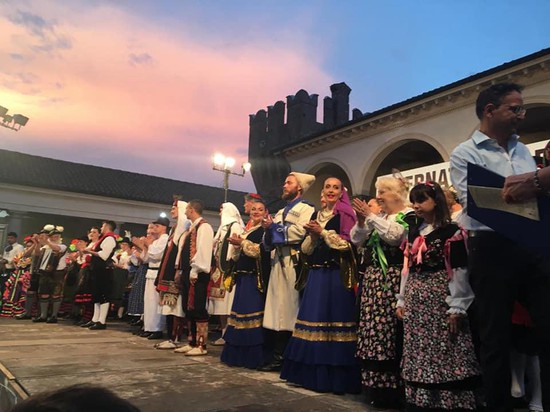 Ансамбль «Ставрополье» на Международном фестивале фольклора в Галлиате (Италия).