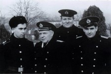 На первом плане: Владимир Иванович, Иван Алексеевич  и Анатолий Иванович Бурмистровы. 1957 год.