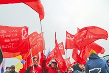 Знамя Победы над Александровской площадью. 