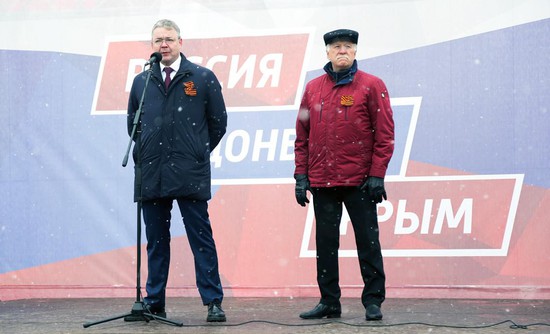 Губернатор края Владимир Владимиров  и председатель Думы СК Николай Великдань.