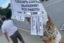 Незаконные объявления. Фото администрации Кисловодска