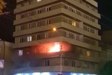 Ставрополь. Пожар в многоэтажке. Фото из телеграм-канала Блокнот Ставрополь