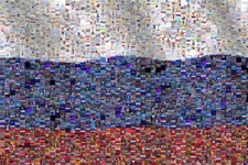 Онлайн-мозаика в виде триколора. ФГБУК «Музей Победы» 