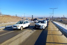 В Ставрополе водитель начал разворот с правой полосы и спровоцировал ДТП. Фото ГИБДД СК