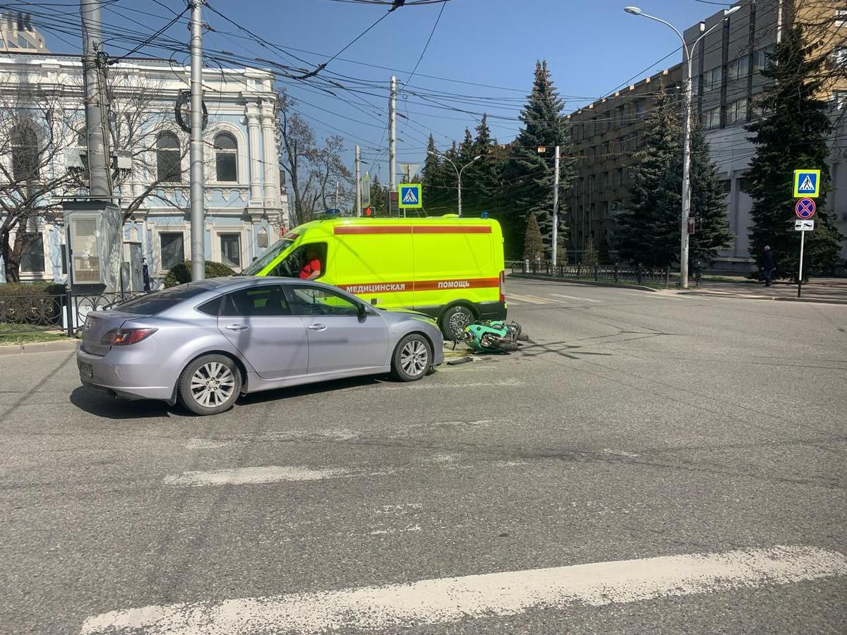 Пожилой водитель мопеда пострадал в ДТП в Ставрополе