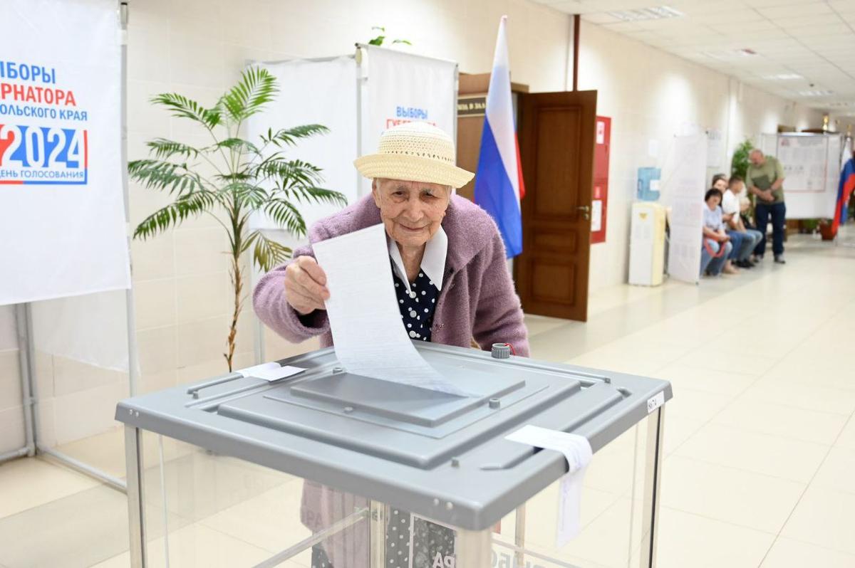 В Изобильном на выборы губернатора Ставрополья пришла 103-летняя ветеран войны