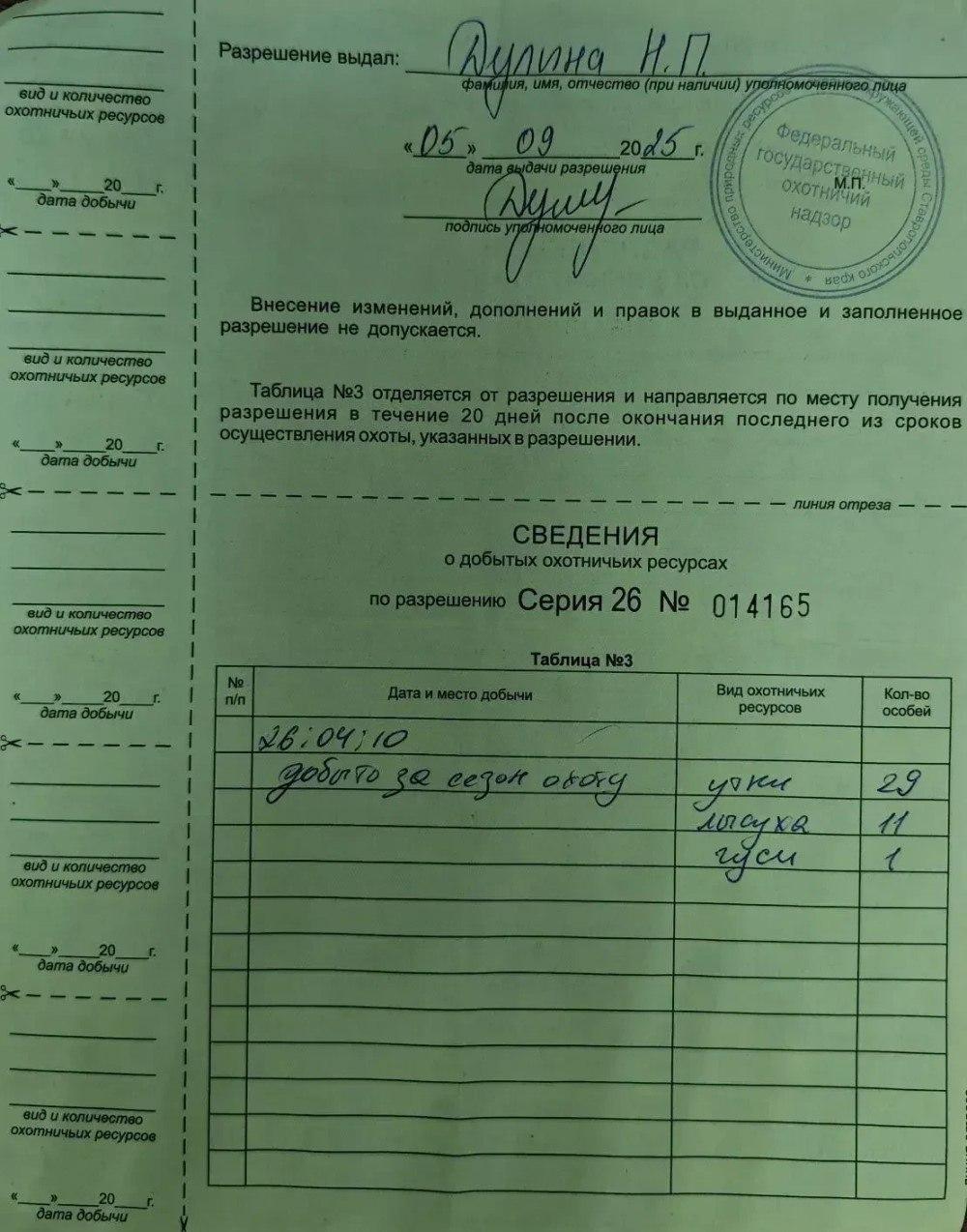 На Ставрополье охотникам необходимо отчитаться за добычу