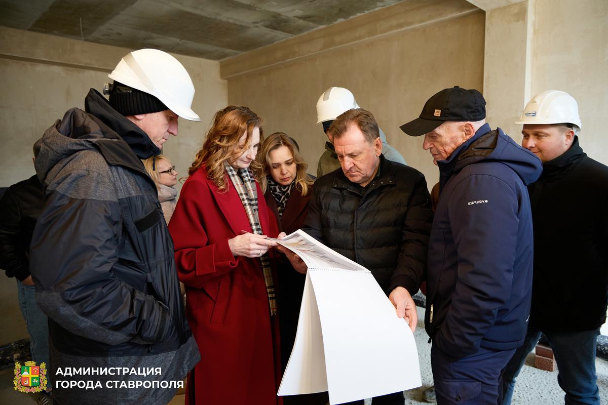 В будущем детском саду на Южном обходе Ставрополя начались фасадные работы