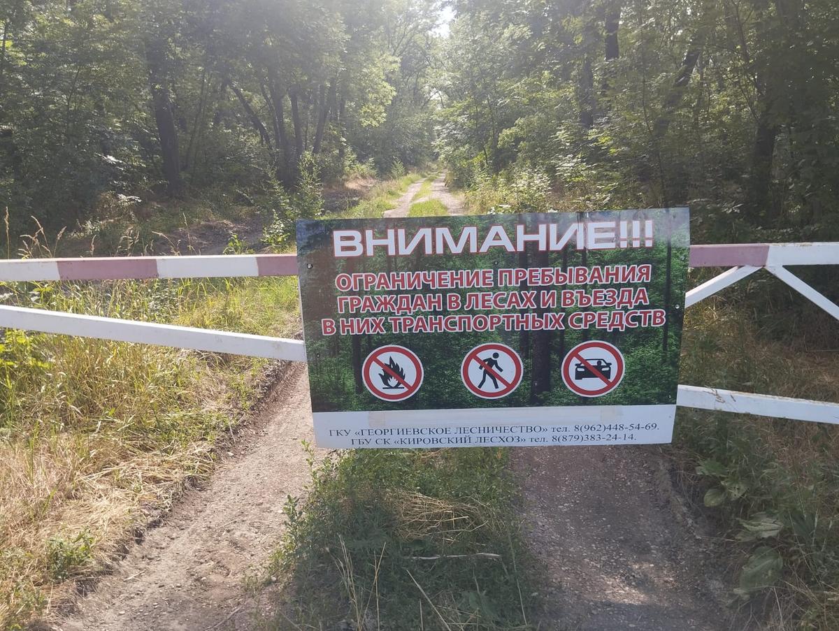 На Ставрополье продолжается режим противопожарных ограничений пребывания в лесах