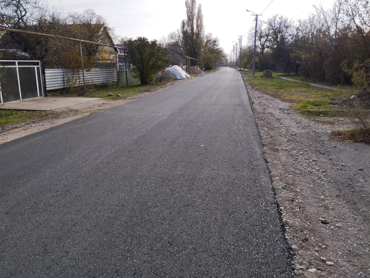 В Степновском округе завершили ремонт очередного дорожного участка