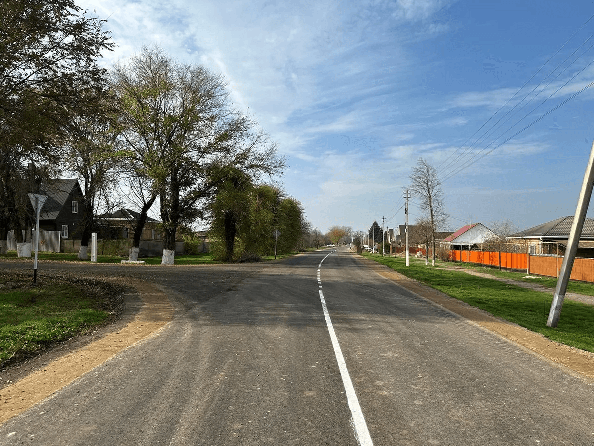 В станице Григорополисской отремонтировали дорогу на улице Тимирязева