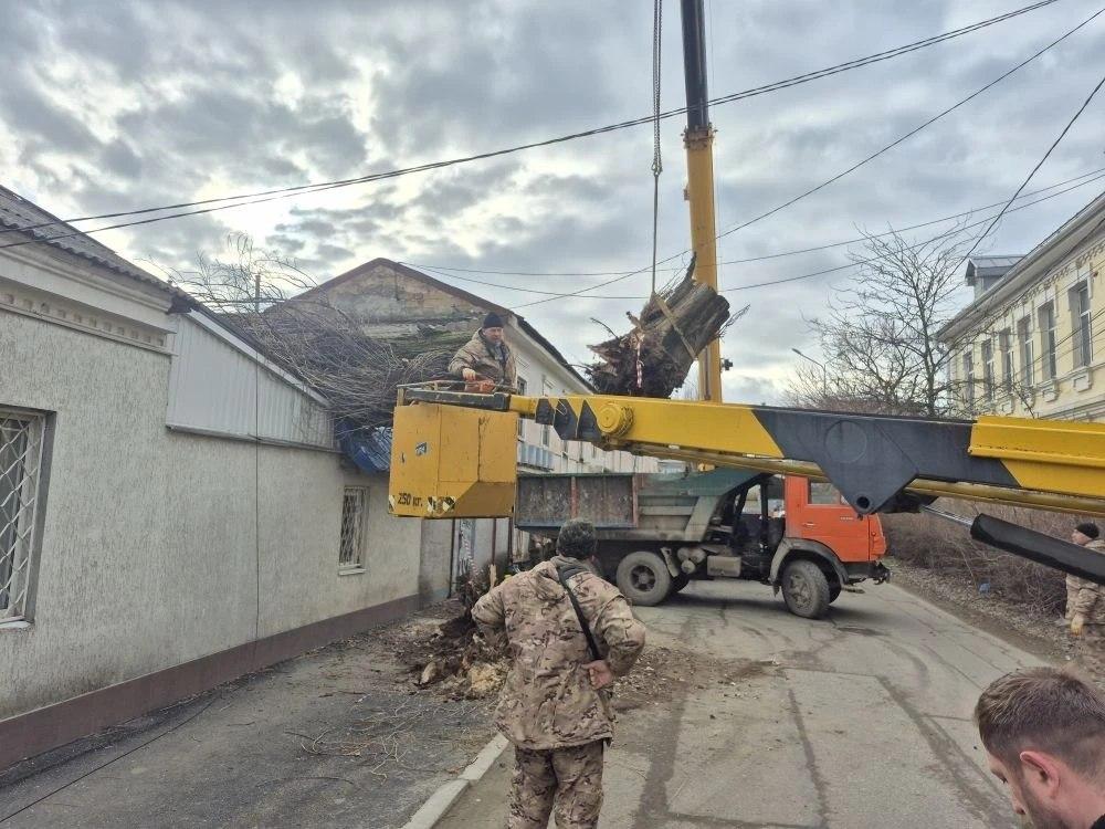 В Ставрополе ликвидируют последствия сильного ветра