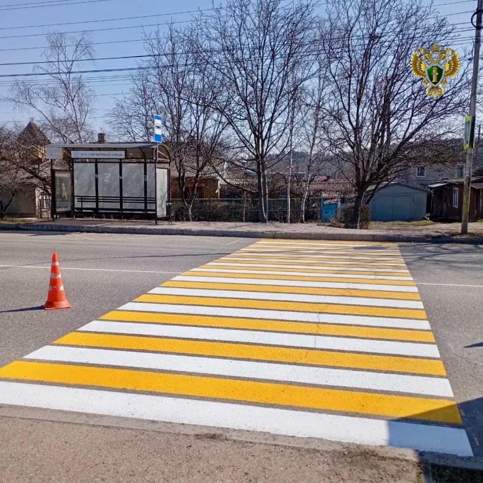 В Ессентуках на переходе, где погибли пешеходы, обновили разметку