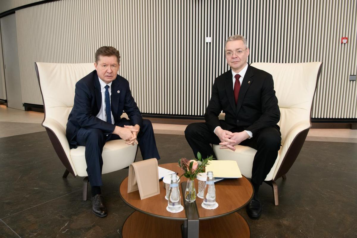 Глава Ставрополья встретился с председателем правления «Газпром» в Петербурге