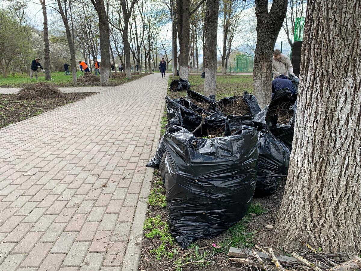 В станице Предгорья провели масштабный субботник в новом парке