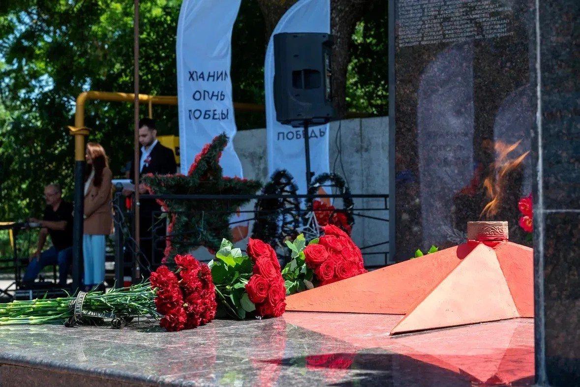 В Утренней Долине зажгли Вечный огонь