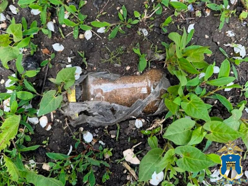 Житель станицы Зольской на своём частном подворье закопал банку с марихуаной