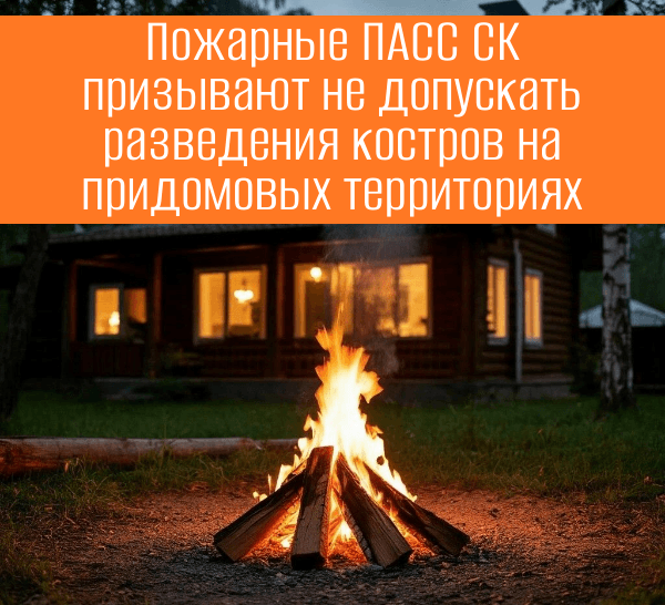 ПАСС СК призвала не разводить костры во дворах