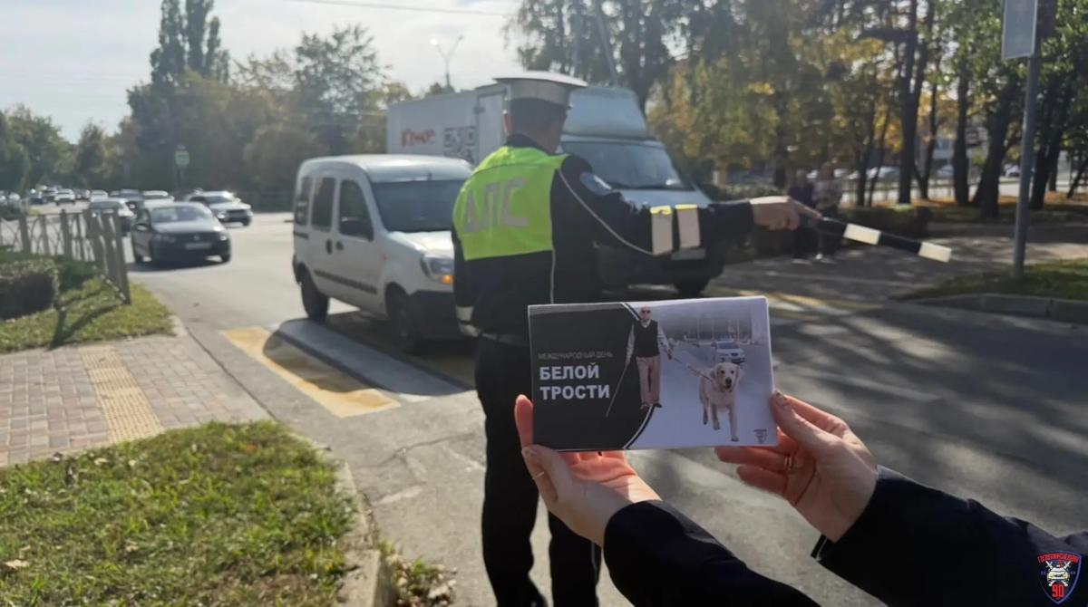 Водителям Ставрополя напомнили алгоритм действий при встрече незрячего пешехода
