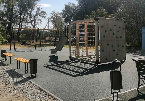 Новая детская площадка в поселке Рощино. Администрация Курского округа