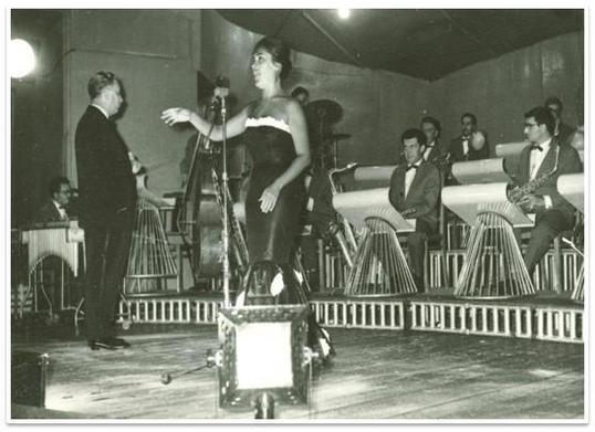 Выступление оркестра Олега Лундстрема в Зеленом театре парка Ленинского комсомола. 1963 год.