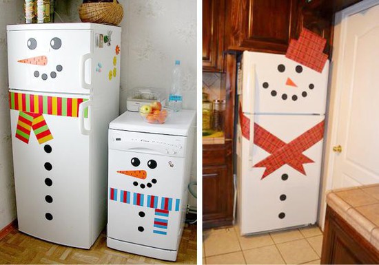Холодильник-снеговик
