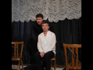 Актёры Илья Калинин (в роли Чёрного монаха) и Евгений Задорожный (Андрей Коврин)