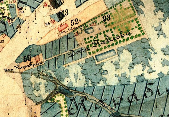 Фрагмент карты Ставрополя 1900 года с указанием дачи Павлова (публикуется впервые).