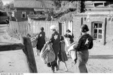 Евреи на деревенской дороге в Могилеве.  (Из фонда Бундесархива.)