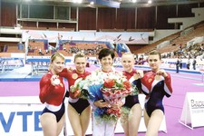 Сборная России по прыжкам на акробатической дорожке - чемпионы мира 2009 года - все воспитанницы Таисии Скакун.