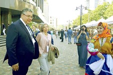 На улице гостей встречали представители различных районов Ставрополья.