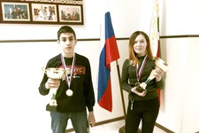 Чемпионы СКФО  Анатолий Саргсян и Ульяна Токмакова.