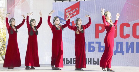 В День народного единства ставропольцам демонстрировали свое искусство национальные художественные коллективы со всего края.