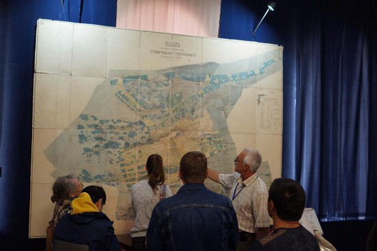 Уникальная карта-план  города Ставрополя,  составленная архитектором Григорием Кусковым. 
