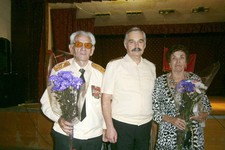 Слева направо: Григорий  Абрамович Башкатов,  Юрий Викторович Виноградов, Зоя Евдокимовна Маринич.