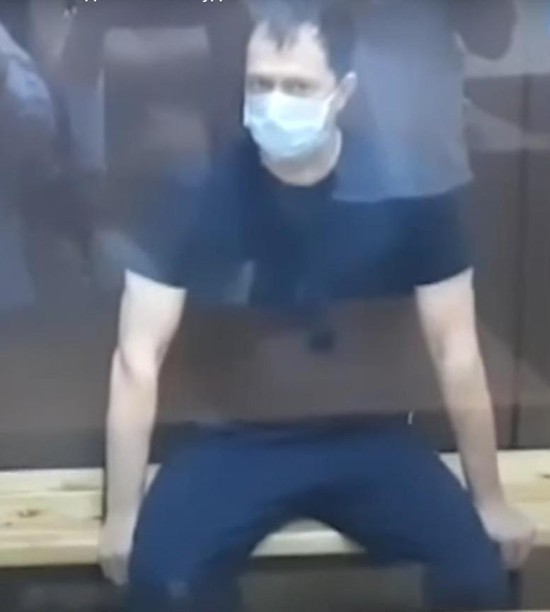 Алексей Сафонов в зале суда. Кадр из видео ГТРК "Ставрополье".