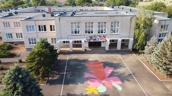 Школа №9 села Воздвиженского. Фото администрации Апанасенковского округа.