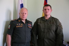 Военный комиссар Ставрополя Анатолий Ковенько и Андрей Дубровин.