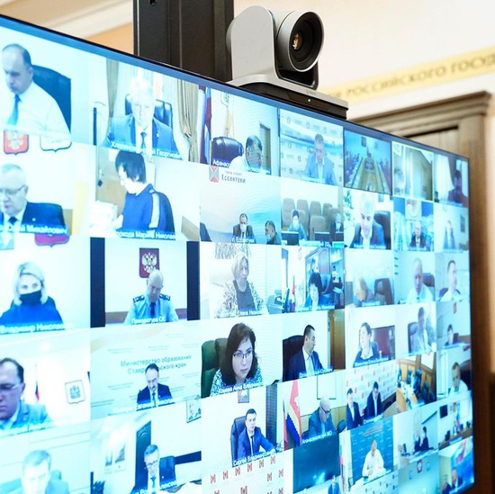 Совещание в режиме видеоконференции. Фото из инстаграм Владимира Владимирова