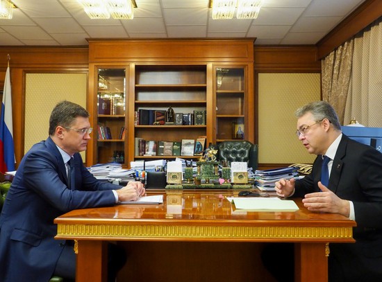 Встреча Александра Новака и Владимира Владимирова. Пресс-служба губернатора Ставропольского края