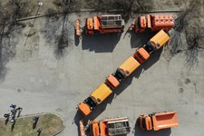 Флешмоб с участием коммунальной техники. Пресс-служба администрации города-курорта Кисловодска