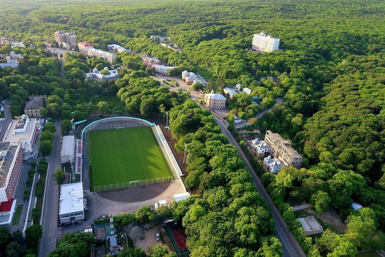 Футбольное поле с высоты. Пресс-служба администрации города-курорта Железноводска